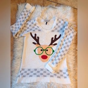 Tiara International Christmas Sweater Reindeer - Size Large - Vintage